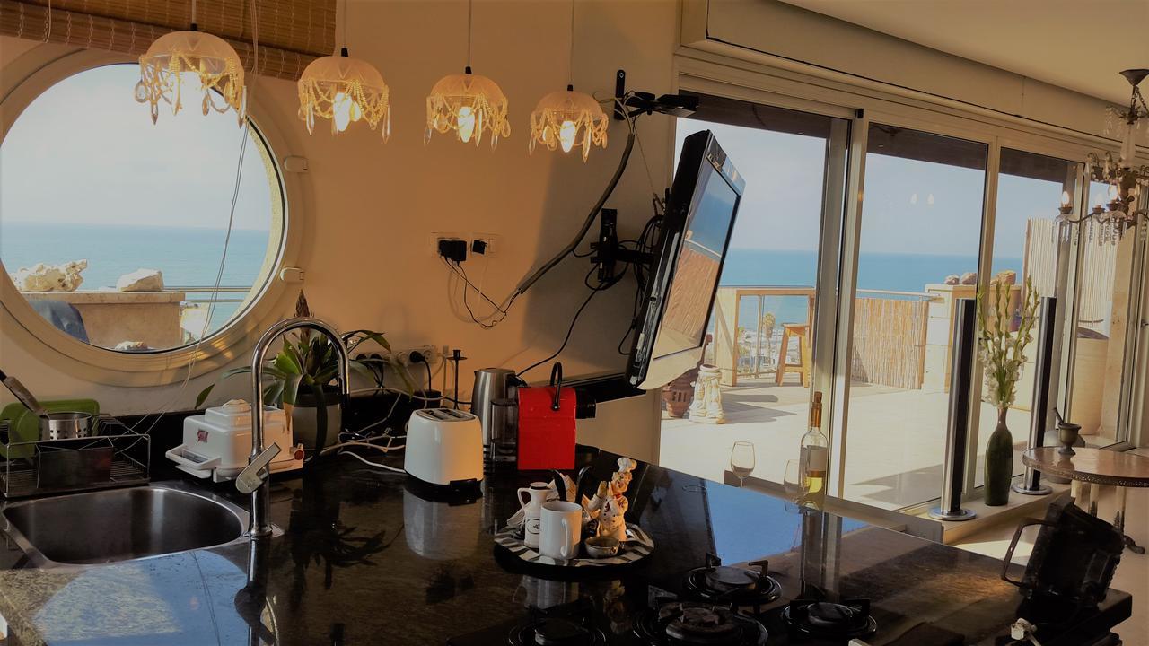 Appartamento Jaffa Family Penthouse, Sea Front , 3Br, 2Ba, Tel Aviv Esterno foto